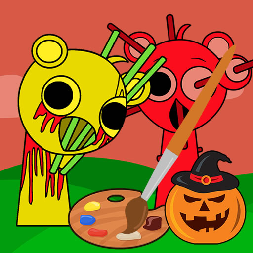 Halloween Sprunki Coloring Book